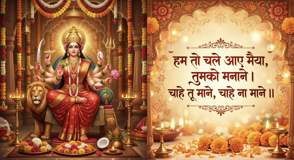 Hum toh chale aaye maiya tumko manane/हम तो चले आए मैया तुमको मनाने