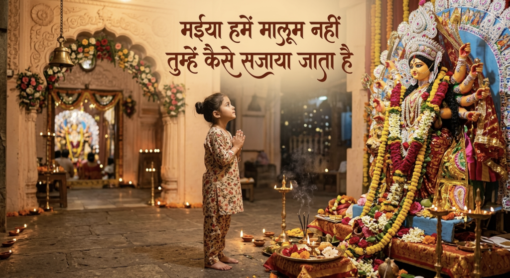 मइया हमें मालूम नहीं तुम्हें कैसे सजाया जाता है